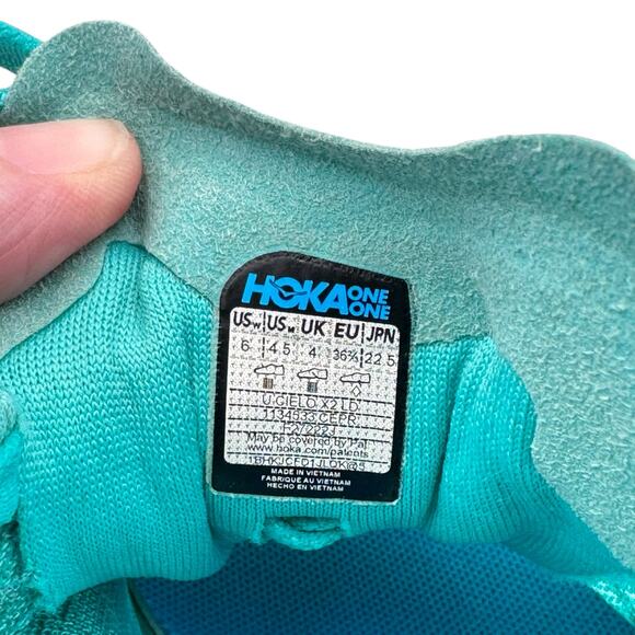 Hoka Unisex Cielo X 2 LD Teal Neon Lightweight Competition Running Track Shoes - Picture 11 of 12